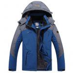 Couple outdoor hooded plus size — Male denim blue