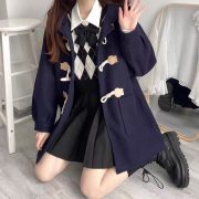 Mid-length Hooded Woolen Coat Women — Black - Image 4