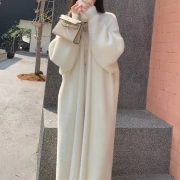 Long Below The Knee Sweater Cardigan For Women — White - Image 6