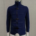 Autumn And Winter Turtleneck Men's Cardigan Coat — Purplish Blue
