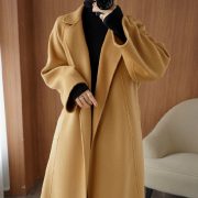 Double-sided Wool Overcoat Women's Long Below The Knee Loose Plus Size — Gray - Image 8