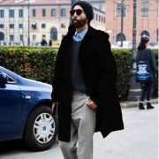 Retro Horn Button Hooded Woolen Trench Coat Men — Green - Image 5