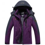 Couple outdoor hooded plus size — Female purple