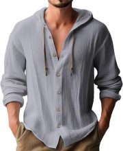 Men's Casual Long-sleeved Top — Black - Image 5