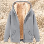 Men's Fleece Hoodie With Fleece Lining, Thick And Warm For Winter, Lamb Fleece For Autumn And Winter — 21 Light Gray