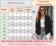 Slim-fit Long Sleeve Pure Color All-matching Collarless Cardigan Small Suit Coat Shawl — Dark Blue - Image 16