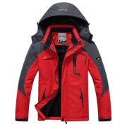 Couple outdoor hooded plus size — Male red