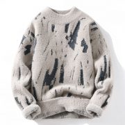 Winter Fleece-lined Thickened Men's Bottoming Sweater Fall And Winter Inner — Gray - Image 3