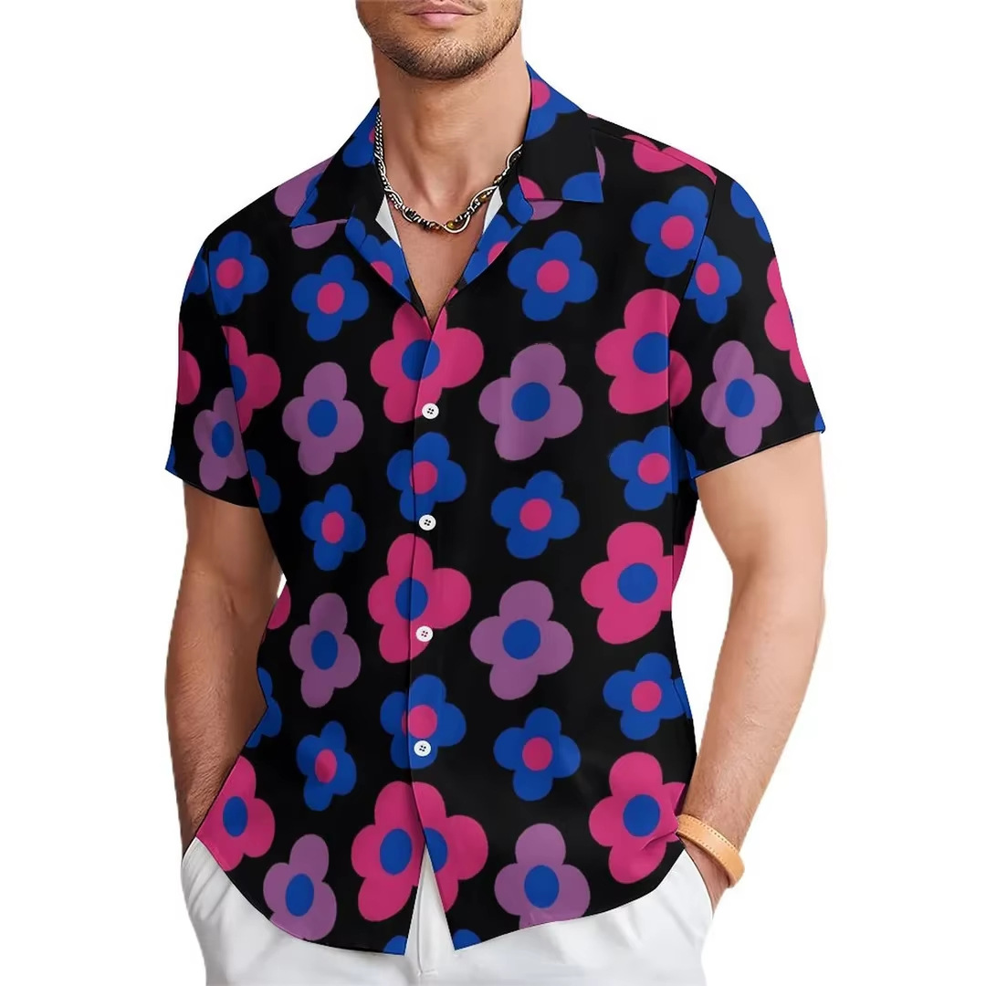 3b270d16_3bcfc5fb-ce99-4160-917e-41b19364c1bd Fashion Men's Casual Floral Print Special-interest Design Shirt — 1Models - Image 1