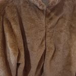 Fashion Stand Collar Plush Jacket Winter Casual Turtleneck Zipper Coat Fleece Tops Women's Clothing — Dark Brown