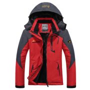 Couple outdoor hooded plus size — Female scarlet