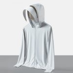 Ice Silk Big Brim Detachable Face Cover Ultraviolet-proof Sun-protective Clothing — Light Gray Women's