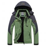 Couple outdoor hooded plus size — Female grass green