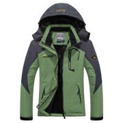 Couple outdoor hooded plus size — Female grass green