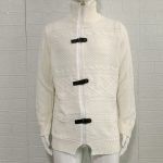 Autumn And Winter Turtleneck Men's Cardigan Coat — White