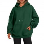 Men's And Women's Fashion Casual Exercise Drop-shoulder Sleeve Hoodie — Green