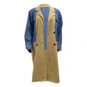 Women's Suit Collar Denim Stitching Mid-length Coat — Denim Blue - Image 4