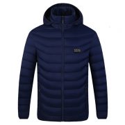 Winter Heated  Plus Size Jacket Electric Heated Clothing — Zone 11double control blue