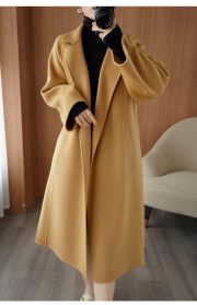 Double-sided Wool Overcoat Women's Long Below The Knee Loose Plus Size — Gray - Image 4
