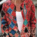 Printed Casual Cloak Coat Cardigan Sweater — QS396