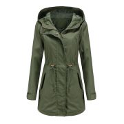New Cotton Anorak Women's Spring And Autumn Coat — Army Green