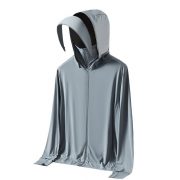 Ice Silk Big Brim Detachable Face Cover Ultraviolet-proof Sun-protective Clothing — Men's Jade White - Image 6
