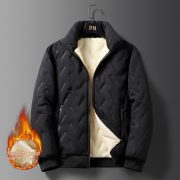 Berber Fleece Cotton Coat Fleece-lined Thickened Cold Protection Warm Winter — Black - Image 6