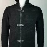 Autumn And Winter Turtleneck Men's Cardigan Coat — Black