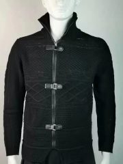 Autumn And Winter Turtleneck Men's Cardigan Coat — Brown - Image 8