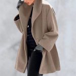 Women's Trendy Clothes Multi-color Round Neck Loose Sweater Woolen Coat Solid Casual Coat For Autumn And Winter — Camel