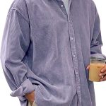 Casual Loose Men's Autumn And Winter Thick Shirt Jacket — Purple