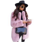 Temperament Long Sleeve Lapel Faux Fur Coat Solid Color Coat Women Fur Fur Women's Clothing — Beige - Image 4
