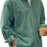 Casual Loose Men's Autumn And Winter Thick Shirt Jacket — Green