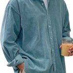 Casual Loose Men's Autumn And Winter Thick Shirt Jacket — Blue