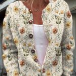 Printed Casual Cloak Coat Cardigan Sweater — QS3912