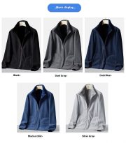 Double-sided Polar Fleece Outdoor Thick Warm Sweater Coat — Rubber Powder - Image 16