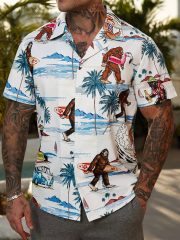 Fashion Men's Casual Floral Print Special-interest Design Shirt — 1Models - Image 7