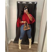 Loose Fashion Short Personalized Sweater Top — Dark Gray - Image 5