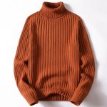 All-matching Men's Clothing Knitted Base Clothes — Brown