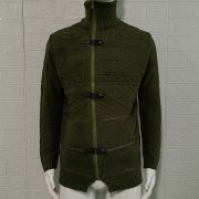 Autumn And Winter Turtleneck Men's Cardigan Coat — Brown - Image 10