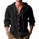 Men's Casual Long-sleeved Top — Black