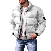 Coat Stand-up Collar Downcotton-padded Jacket Thickened Men's Cotton Jacket — Wine Red - Image 10