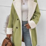 Leisure Commute Woolen Coat For Women — Green