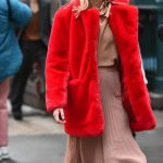 Warm Temperament Leisure Baggy Coat — Pure Red