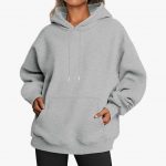 Men's And Women's Fashion Casual Exercise Drop-shoulder Sleeve Hoodie — Light Gray