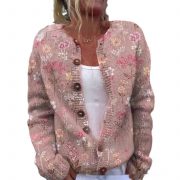 Printed Casual Cloak Coat Cardigan Sweater — QS3912 - Image 5