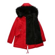 Parka Cotton-padded Coat Mid-length Hooded — Purplish Blue - Image 7