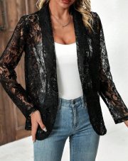 Lace Blouse Jacket — White - Image 2