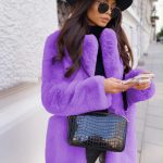 Temperament Long Sleeve Lapel Faux Fur Coat Solid Color Coat Women Fur Fur Women's Clothing — Purple
