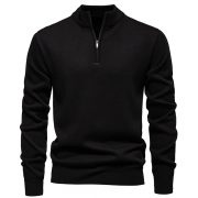 Men's Knitwear Top Half Zipper — 6983 Dark Gray - Image 7